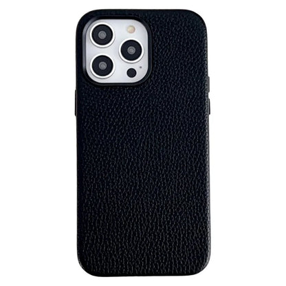 For iPhone 15 Pro Max Phone Case Litchi Texture Anti-scratch Leather+TPU Cover