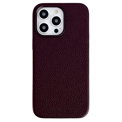 For iPhone 15 Pro Max Phone Case Litchi Texture Anti-scratch Leather+TPU Cover