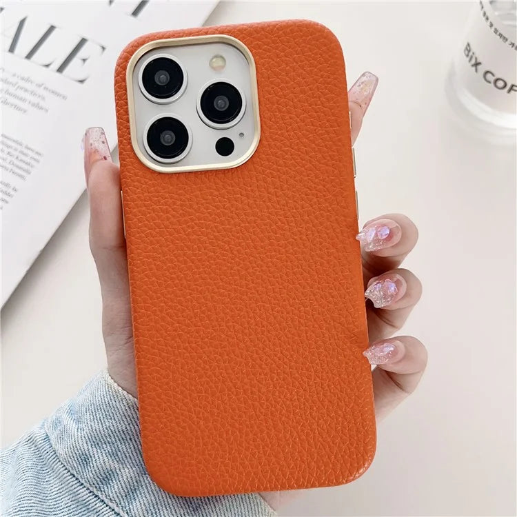 For iPhone 15 Pro Max Case Compatible with MagSafe Leather Coated TPU Phone Cover