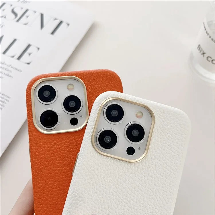For iPhone 15 Pro Max Case Compatible with MagSafe Leather Coated TPU Phone Cover