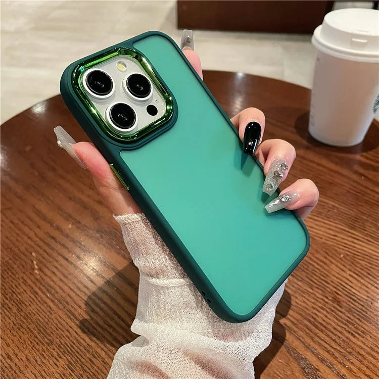 For iPhone 15 Pro Case Electroplating Drop-proof PC+TPU Cell Phone Cover