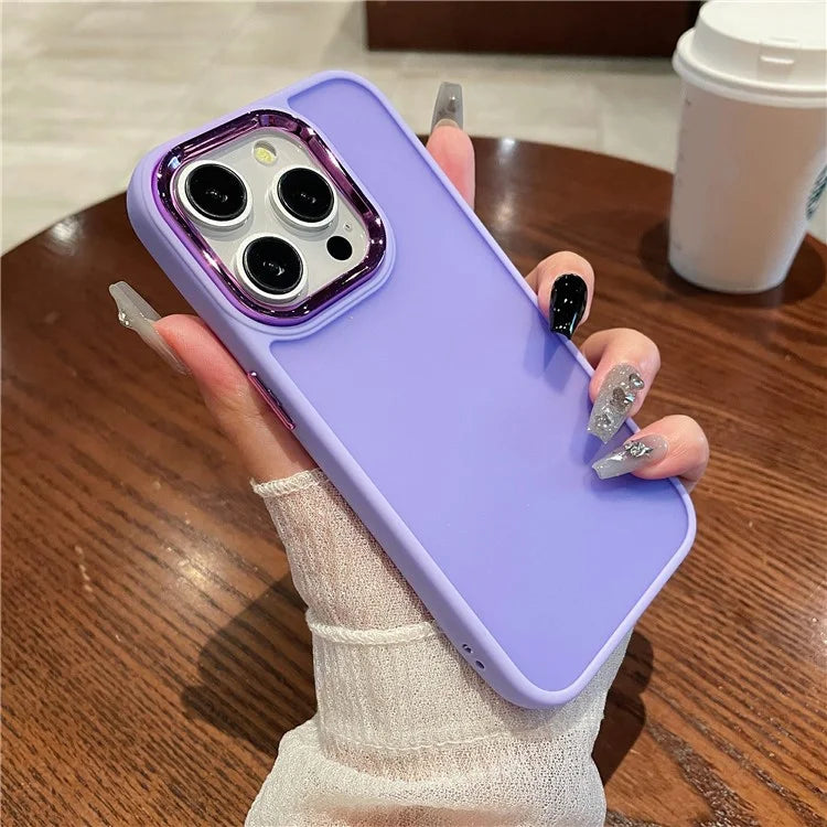 For iPhone 15 Pro Case Electroplating Drop-proof PC+TPU Cell Phone Cover