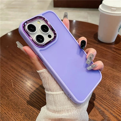 For iPhone 15 Pro Case Electroplating Drop-proof PC+TPU Cell Phone Cover