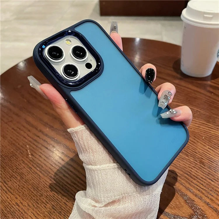 For iPhone 15 Pro Case Electroplating Drop-proof PC+TPU Cell Phone Cover