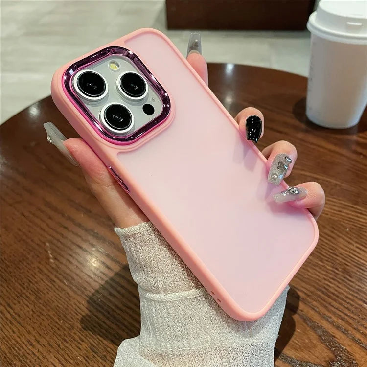 For iPhone 15 Pro Case Electroplating Drop-proof PC+TPU Cell Phone Cover