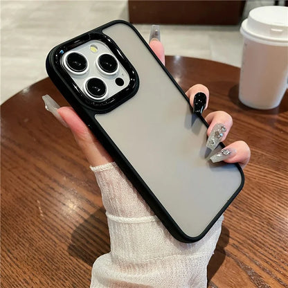 For iPhone 15 Pro Case Electroplating Drop-proof PC+TPU Cell Phone Cover