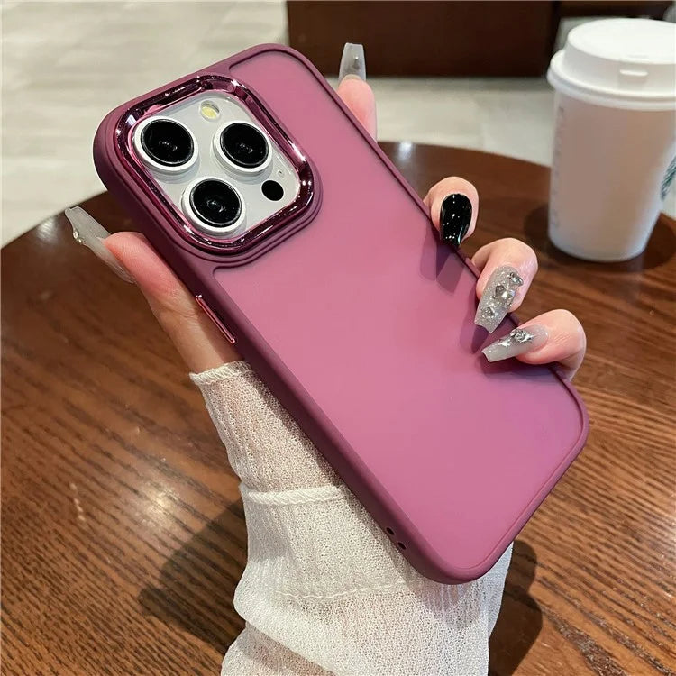 For iPhone 15 Pro Case Electroplating Drop-proof PC+TPU Cell Phone Cover