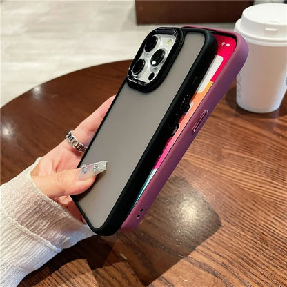 For iPhone 15 Pro Case Electroplating Drop-proof PC+TPU Cell Phone Cover
