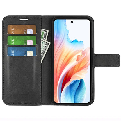 For Oppo A79 5G / A2 5G Case PU Leather Calf Texture Wallet Phone Protector