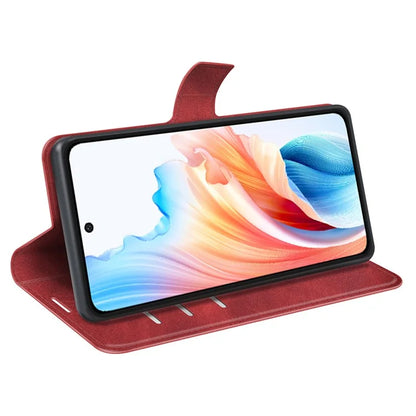 For Oppo A79 5G / A2 5G Case PU Leather Calf Texture Wallet Phone Protector