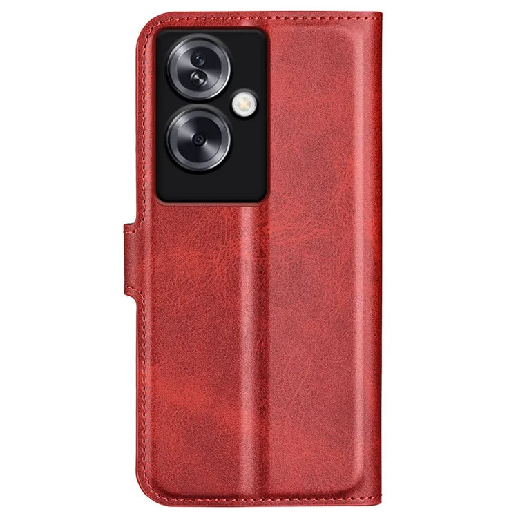 For Oppo A79 5G / A2 5G Case PU Leather Calf Texture Wallet Phone Protector