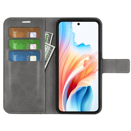 For Oppo A79 5G / A2 5G Case PU Leather Calf Texture Wallet Phone Protector