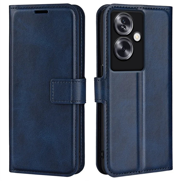For Oppo A79 5G / A2 5G Case PU Leather Calf Texture Wallet Phone Protector