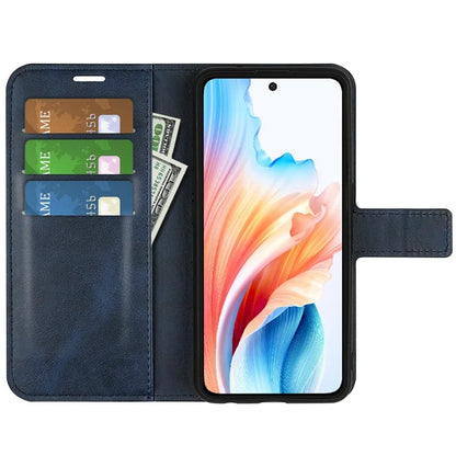 For Oppo A79 5G / A2 5G Case PU Leather Calf Texture Wallet Phone Protector