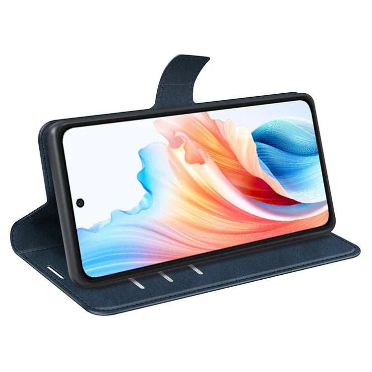 For Oppo A79 5G / A2 5G Case PU Leather Calf Texture Wallet Phone Protector