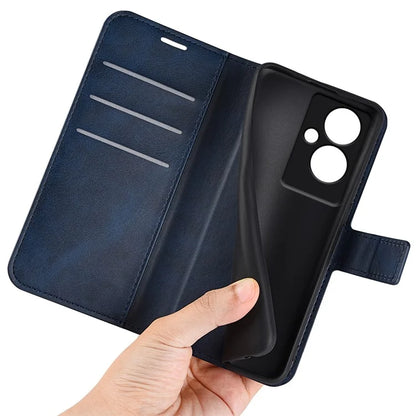 For Oppo A79 5G / A2 5G Case PU Leather Calf Texture Wallet Phone Protector