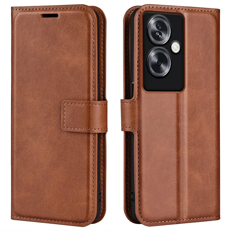 For Oppo A79 5G / A2 5G Case PU Leather Calf Texture Wallet Phone Protector