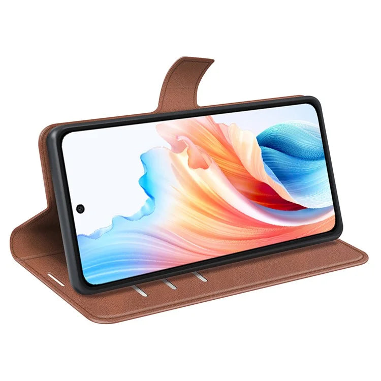 For Oppo A79 5G / A2 5G Case PU Leather Calf Texture Wallet Phone Protector