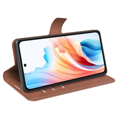For Oppo A79 5G / A2 5G Case PU Leather Calf Texture Wallet Phone Protector