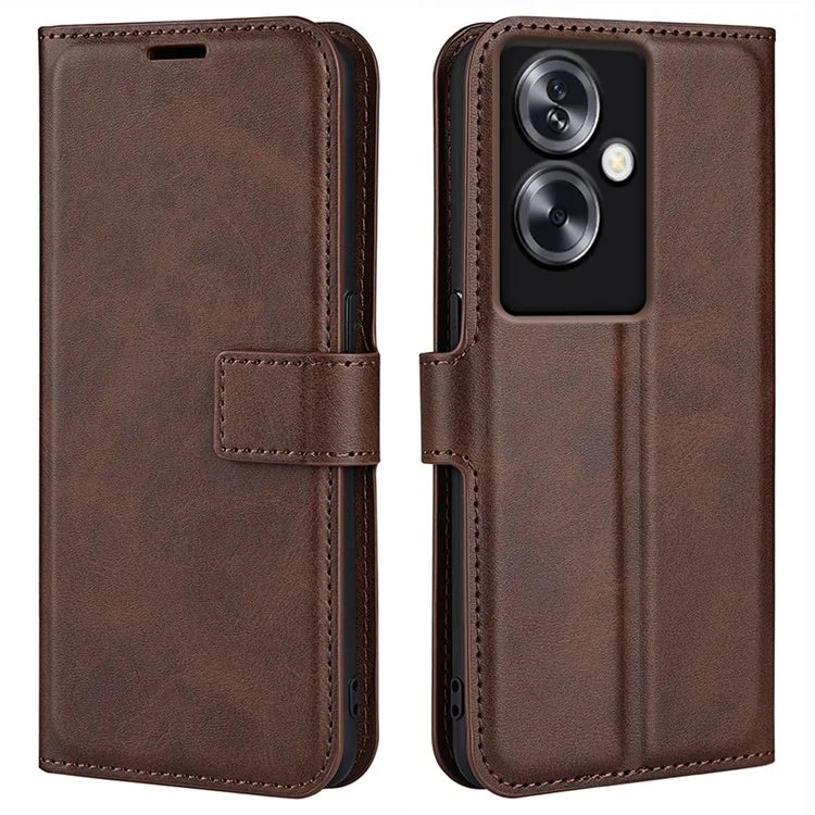 For Oppo A79 5G / A2 5G Case PU Leather Calf Texture Wallet Phone Protector