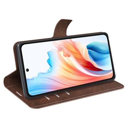 For Oppo A79 5G / A2 5G Case PU Leather Calf Texture Wallet Phone Protector