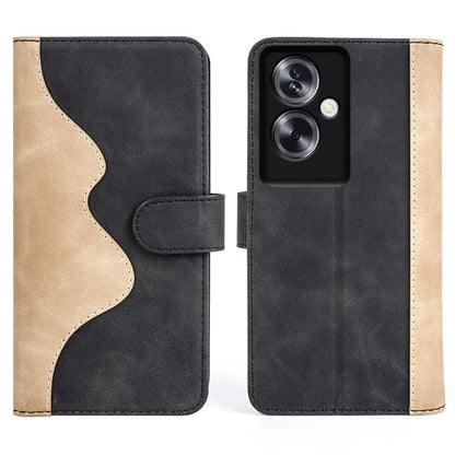 For Oppo A79 5G / A2 5G Case Color Splicing Phone Cover with Wallet Stand