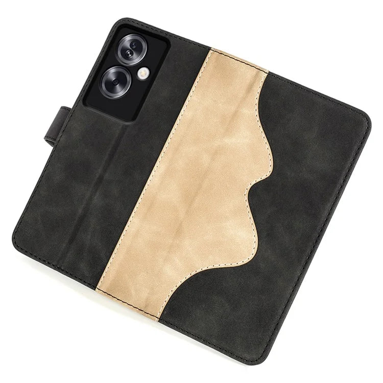For Oppo A79 5G / A2 5G Case Color Splicing Phone Cover with Wallet Stand