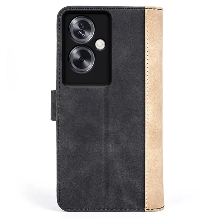 For Oppo A79 5G / A2 5G Case Color Splicing Phone Cover with Wallet Stand