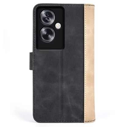 For Oppo A79 5G / A2 5G Case Color Splicing Phone Cover with Wallet Stand