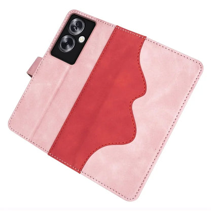 For Oppo A79 5G / A2 5G Case Color Splicing Phone Cover with Wallet Stand