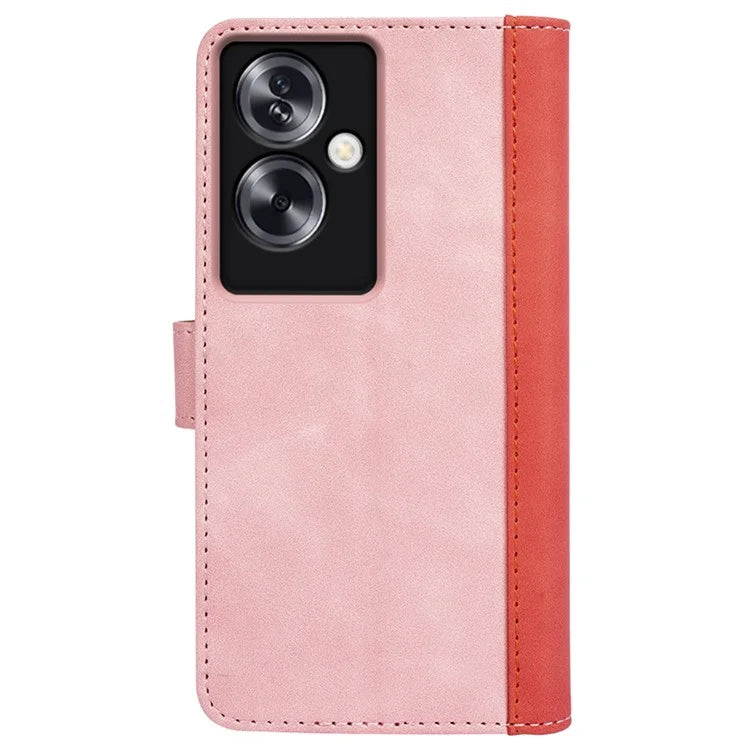 For Oppo A79 5G / A2 5G Case Color Splicing Phone Cover with Wallet Stand
