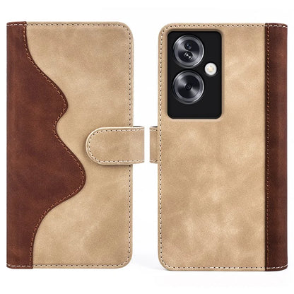 For Oppo A79 5G / A2 5G Case Color Splicing Phone Cover with Wallet Stand