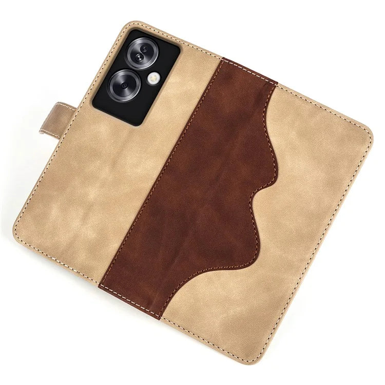 For Oppo A79 5G / A2 5G Case Color Splicing Phone Cover with Wallet Stand
