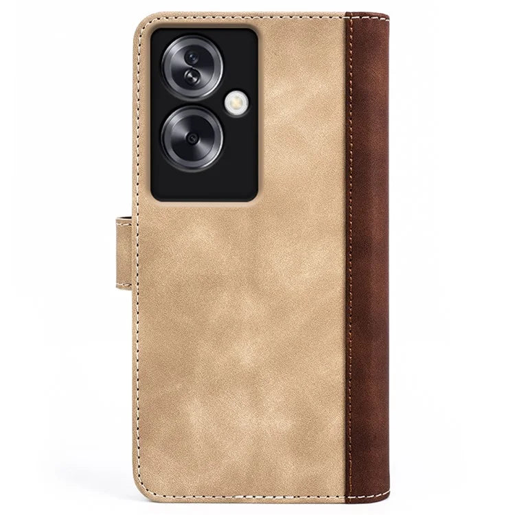 For Oppo A79 5G / A2 5G Case Color Splicing Phone Cover with Wallet Stand