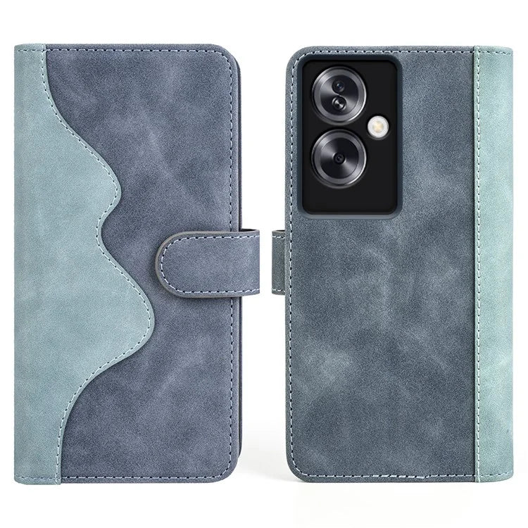 For Oppo A79 5G / A2 5G Case Color Splicing Phone Cover with Wallet Stand