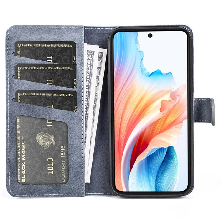 For Oppo A79 5G / A2 5G Case Color Splicing Phone Cover with Wallet Stand