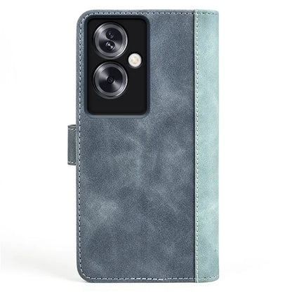 For Oppo A79 5G / A2 5G Case Color Splicing Phone Cover with Wallet Stand