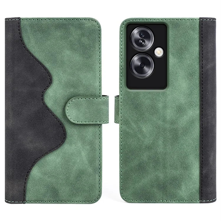 For Oppo A79 5G / A2 5G Case Color Splicing Phone Cover with Wallet Stand