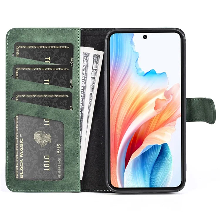 For Oppo A79 5G / A2 5G Case Color Splicing Phone Cover with Wallet Stand