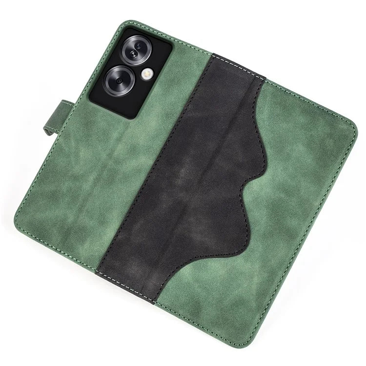 For Oppo A79 5G / A2 5G Case Color Splicing Phone Cover with Wallet Stand