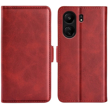 For Xiaomi Redmi 13C 4G / Poco C65 4G Case Magnetic Calf Texture Wallet Stand Phone Cover