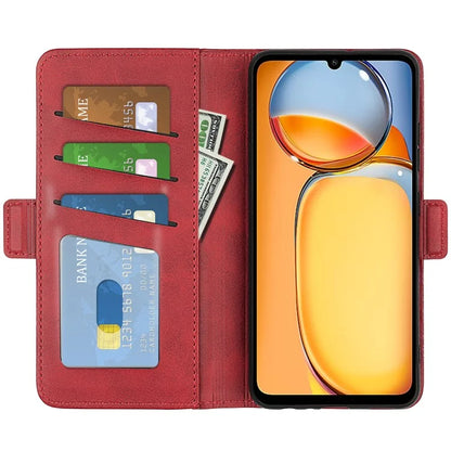 For Xiaomi Redmi 13C 4G / Poco C65 4G Case Magnetic Calf Texture Wallet Stand Phone Cover