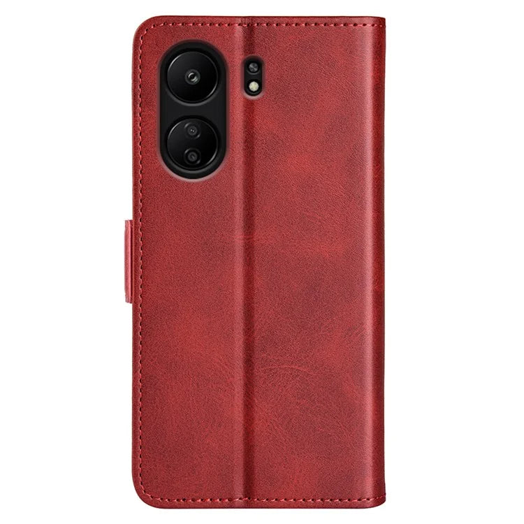 For Xiaomi Redmi 13C 4G / Poco C65 4G Case Magnetic Calf Texture Wallet Stand Phone Cover