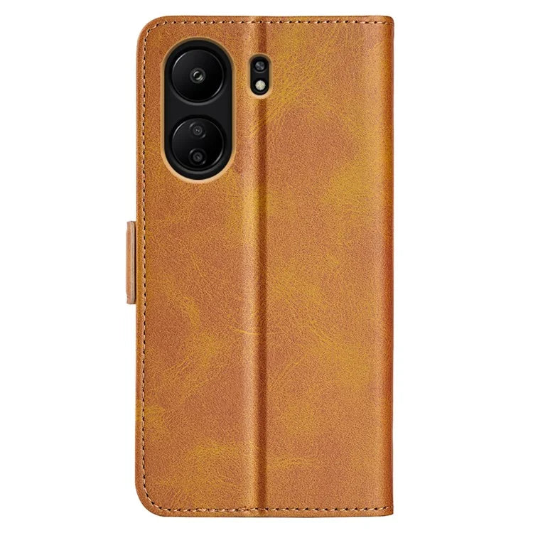 For Xiaomi Redmi 13C 4G / Poco C65 4G Case Magnetic Calf Texture Wallet Stand Phone Cover