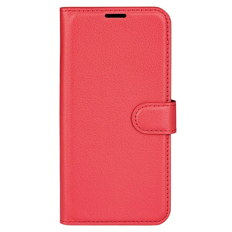 For Xiaomi Redmi 13C 4G / Poco C65 4G Case Litchi Texture Leather Phone Cover with Magnetic Closure