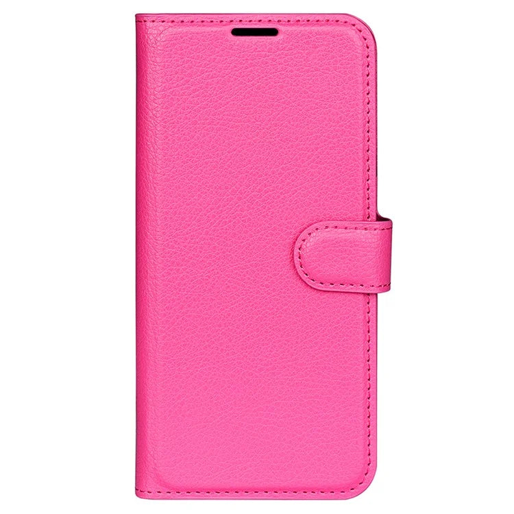 For Xiaomi Redmi 13C 4G / Poco C65 4G Case Litchi Texture Leather Phone Cover with Magnetic Closure
