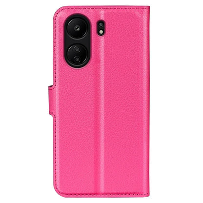 For Xiaomi Redmi 13C 4G / Poco C65 4G Case Litchi Texture Leather Phone Cover with Magnetic Closure