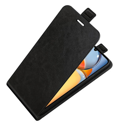 Vertical Flip Case for Xiaomi Redmi 13C 4G / Poco C65 4G Shell Crazy Horse Texture Leather Phone Cover