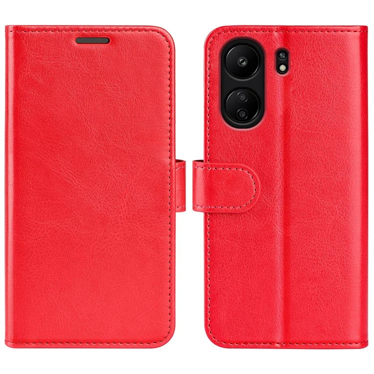 For Xiaomi Redmi 13C 4G / Poco C65 4G Case Crazy Horse Texture Flip Stand Wallet Phone Cover