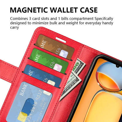 For Xiaomi Redmi 13C 4G / Poco C65 4G Case Crazy Horse Texture Flip Stand Wallet Phone Cover